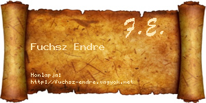 Fuchsz Endre névjegykártya